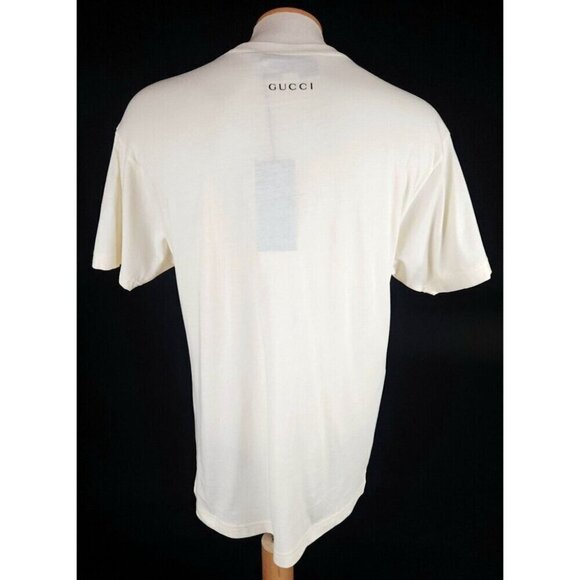 Gucci "He Wears Pink Shoes" Short Sleeve T-Shirt XS Mens Beige Sequin Tee NWT - Picture 4 of 16